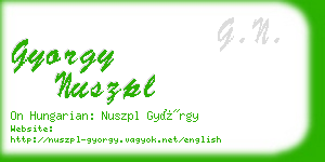 gyorgy nuszpl business card